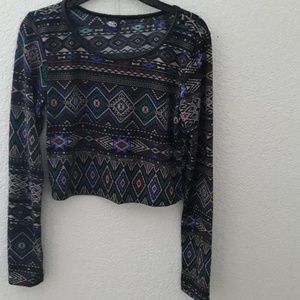 Aztec Printed Crop Top.